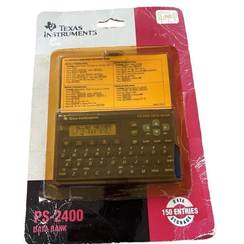 Texas Instruments PS-2400 Data Bank *New, Read*